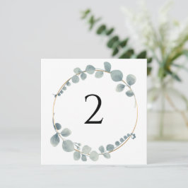Tischnummern Blumenrahmen schlicht