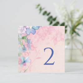 Tischnummern Blumenrahmen schlicht