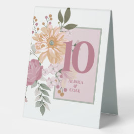 Tischnummern der Blume Tischaufsteller