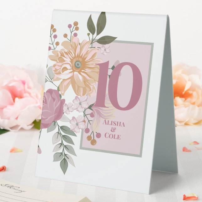 Tischnummern der Blume Tischaufsteller (In Situ (Hochzeit))