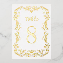 Tischnummern der Blumenzeichnung von Boho