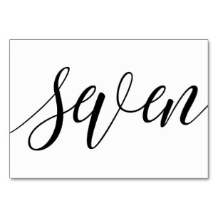 Tischnummern für die Hochzeit - Luxus-Typografie (