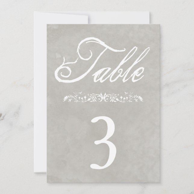 Tischnummern für Hochzeiten (Vorderseite)