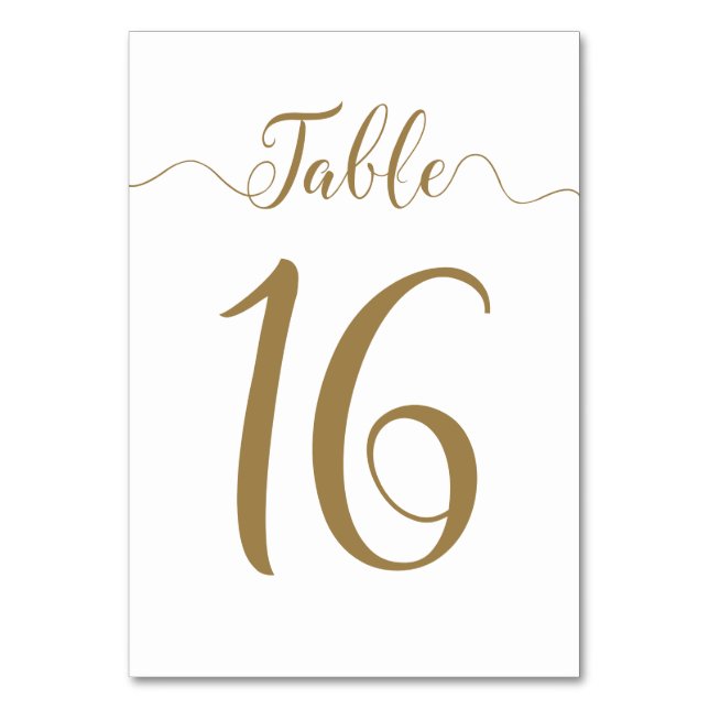 Tischnummern für Hochzeiten 16 (Vorderseite)