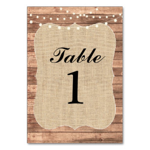 Tischnummern Hochzeit Holz GRILLEN Rustic Burlap C