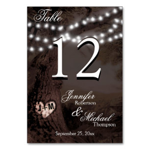 Tischnummern   Hochzeitsbaum