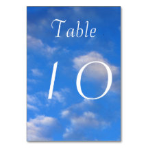 Tischnummern im Luftraum