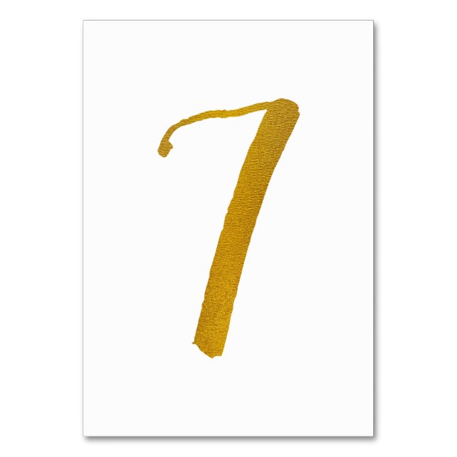 Tischnummern - Lässige Pinselschrift - Typografie  (Vorderseite)