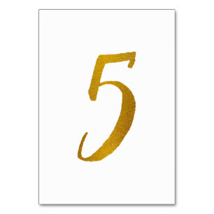 Tischnummern - Lässige Pinselschrift - Typografie 