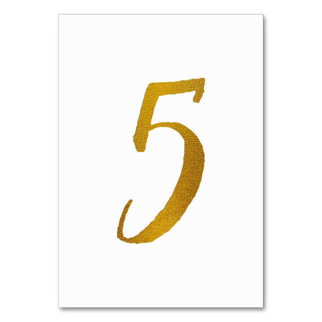 Tischnummern - Lässige Pinselschrift - Typografie  (Vorderseite)