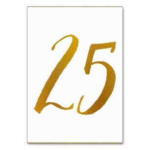 Tischnummern - Lässige Pinselschrift Typografie -2