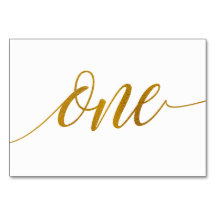 Tischnummern - Luxe Typografie (Imitate-Folie) 1