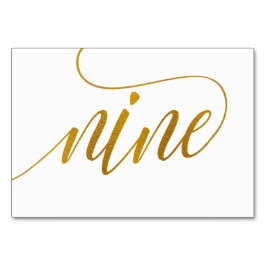 Tischnummern - Luxe Typografie (Imitate Gold Foil)