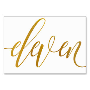 Tischnummern - Luxus-Typografie - Faux-Goldfolie 1