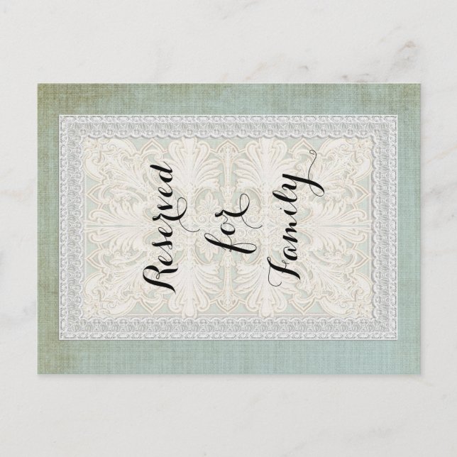 Tischnummern Rustikale Spitzen mit alter Vintager  (Vorderseite)