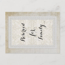 Tischnummern Rustikale Spitzen mit alter Vintager 