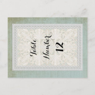 Tischnummern Rustikale Spitzen mit alter Vintager