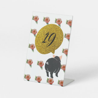 Tischnummern Sockelschild