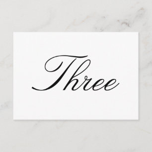 Tischnummernkarte Einladung