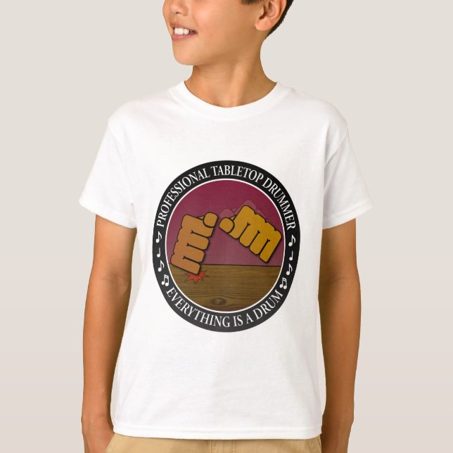 Tischplatteschlagzeuger T-Shirt (Vorderseite)