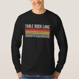 Tischrock Lake Missouri, Retro Sunset Table Rock T-Shirt