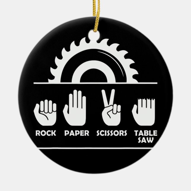 Tischsäge für Holzbearbeitungsfelgen Keramik Ornament (Vorne)