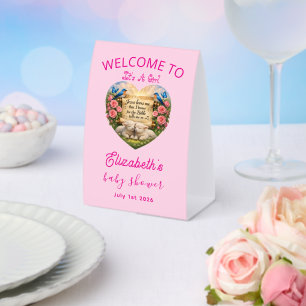 Tischschild für Baby-Mädchen-Party Tischaufsteller