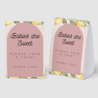 Tischschild für Pink Lemon Treats Tischaufsteller