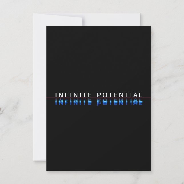 Tischschild 'Infinite Potential Glitch' (Vorderseite)