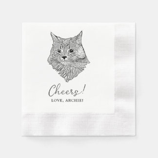Tischsets mit Handzeichnung von Haustieren für die Serviette
