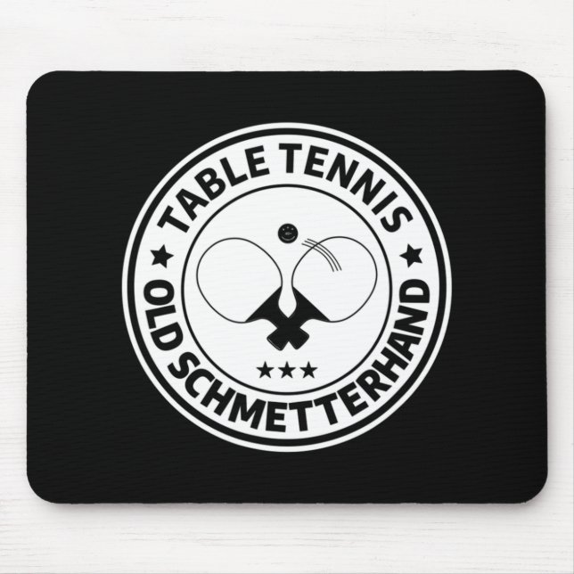 Tischtennis, alter Schmetterling, Design für Tisch Mousepad (Vorne)