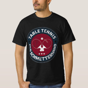 Tischtennis, alter Schmetterling, Design für Tisch T-Shirt