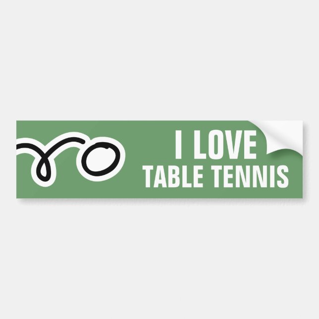 Tischtennis-Autoaufkleber für Ping pong Fans Autoaufkleber (Vorne)