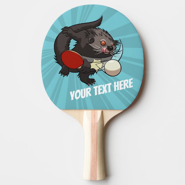 Tischtennis Bearcat Ping Pong Binturong Cartoon Tischtennis Schläger (Vorderseite)