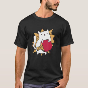 Tischtennis Cat Sport Spiele Ping Pong Paddle T-Shirt