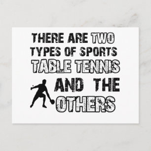Tischtennis-Designs für Sportliebhaber Postkarte