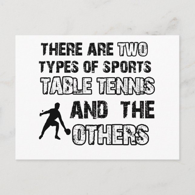 Tischtennis-Designs für Sportliebhaber Postkarte (Vorderseite)