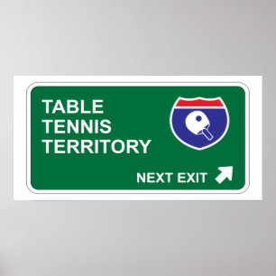 Tischtennis-folgender Ausgang Poster