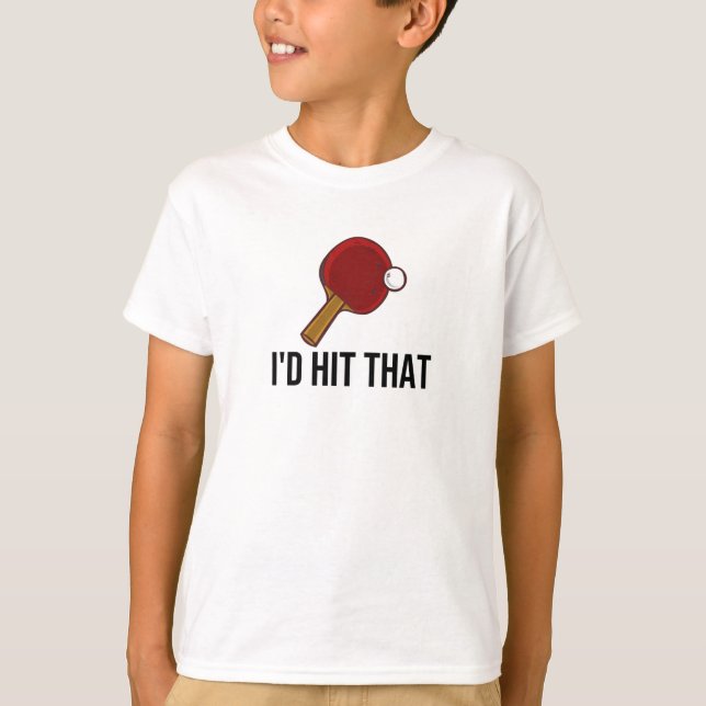 Tischtennis-Geschenke Pong Tischtennis-Spieler T-Shirt (Vorderseite)