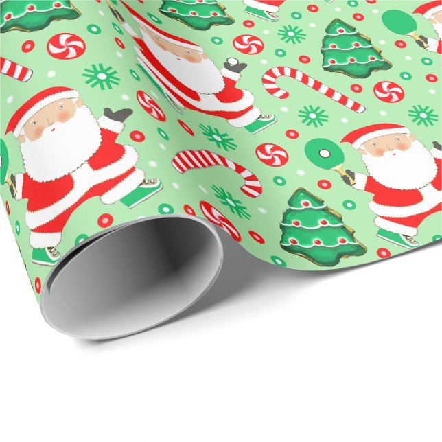 Tischtennis Holiday Geschenkpapier (Rolleneckpunkt)