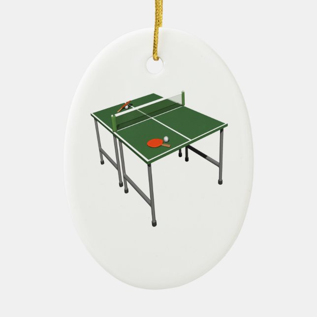 Tischtennis Keramik Ornament (Vorne)