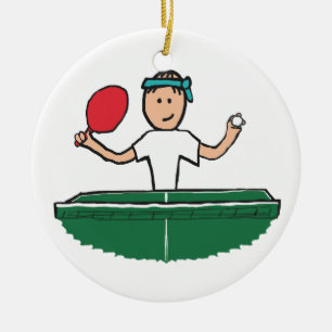 Tischtennis Keramik Ornament