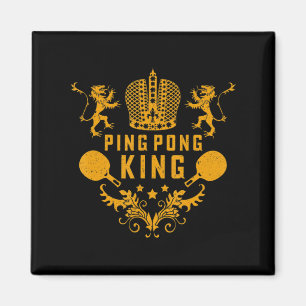 Tischtennis King Ping Pong Geschenk und Tischtenni Magnet