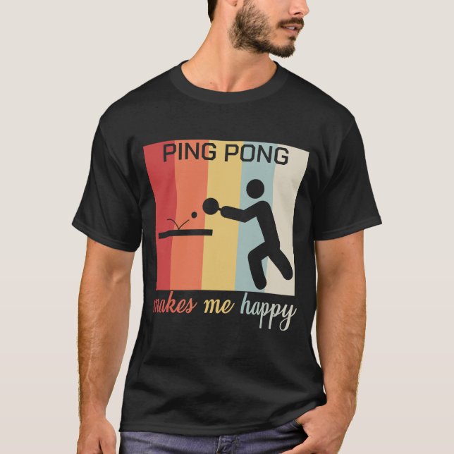 Tischtennis-Klingeln Pong Topspin T-Shirt (Vorderseite)