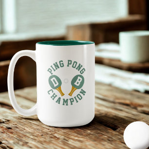 Tischtennis-Meister Individueller Kaffeebecher Zweifarbige Tasse