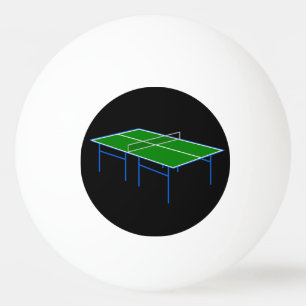 Tischtennis-Oberfläche mit optischer Täuschung Pin Tischtennisball