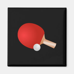 Tischtennis, Paddel und Ball Magnet