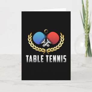 Tischtennis Paddle Ping Pong Player Funny Gift Karte