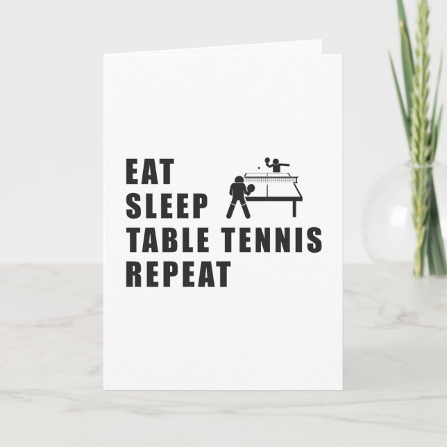 Tischtennis Paddle Ping Pong Wiederholung Geschenk Karte (Vorderseite)