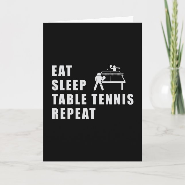 Tischtennis Paddle Ping Pong Wiederholung lustiges Karte (Vorderseite)